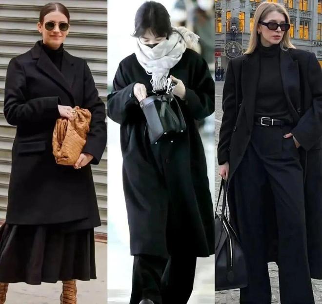 冬天不知道穿什么？那就一黑身也太高级了(图11)